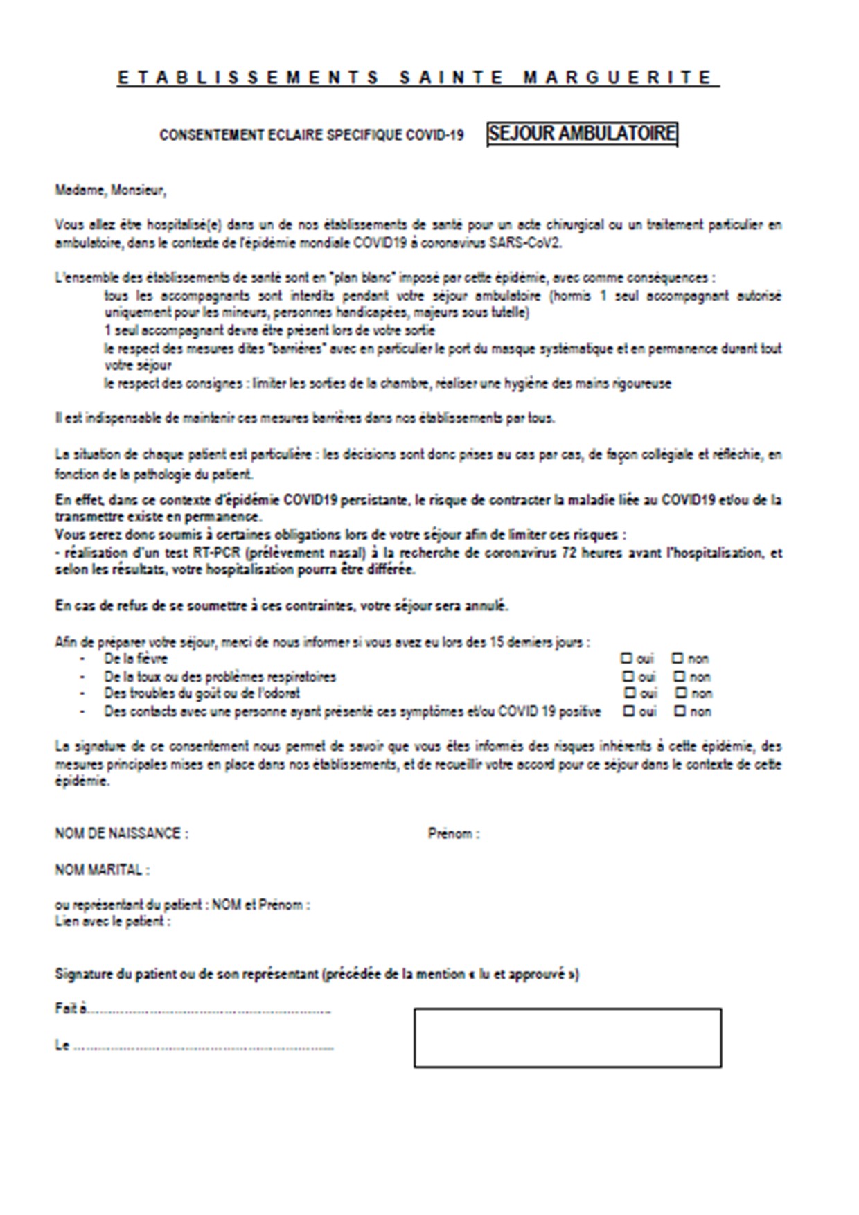 Livrets patient Hôpital privé Toulon Hyères Sainte Marguerite